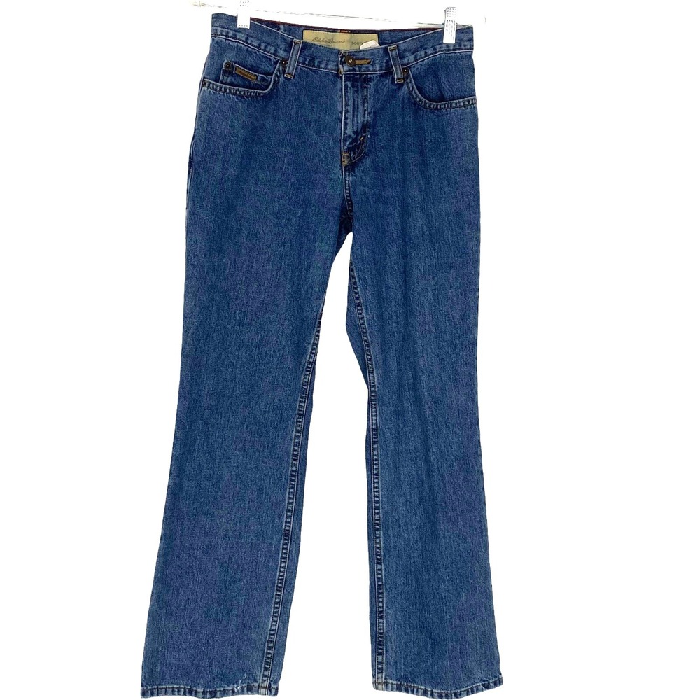 EDDIE BAUER Women Boot-Cut Jeans Sz 6P Blue Western Casual Rodeo Ranch 51-24